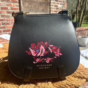Gorgeous hand painted Burberry RW Bridle Saddle Bag